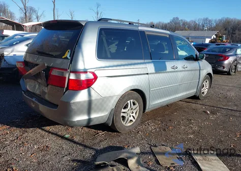 2005 Honda Odyssey Ex из США, поврежденный, VIN 5FNRL38485B112691